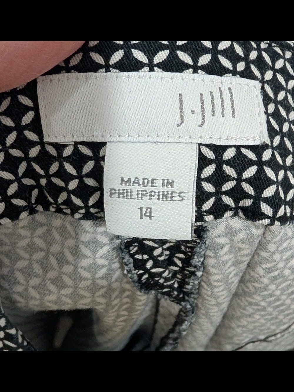 J. Jill Black and White Micro-Patterned Women's Dress Pants Size 14 Like New! - Picture 4 of 5